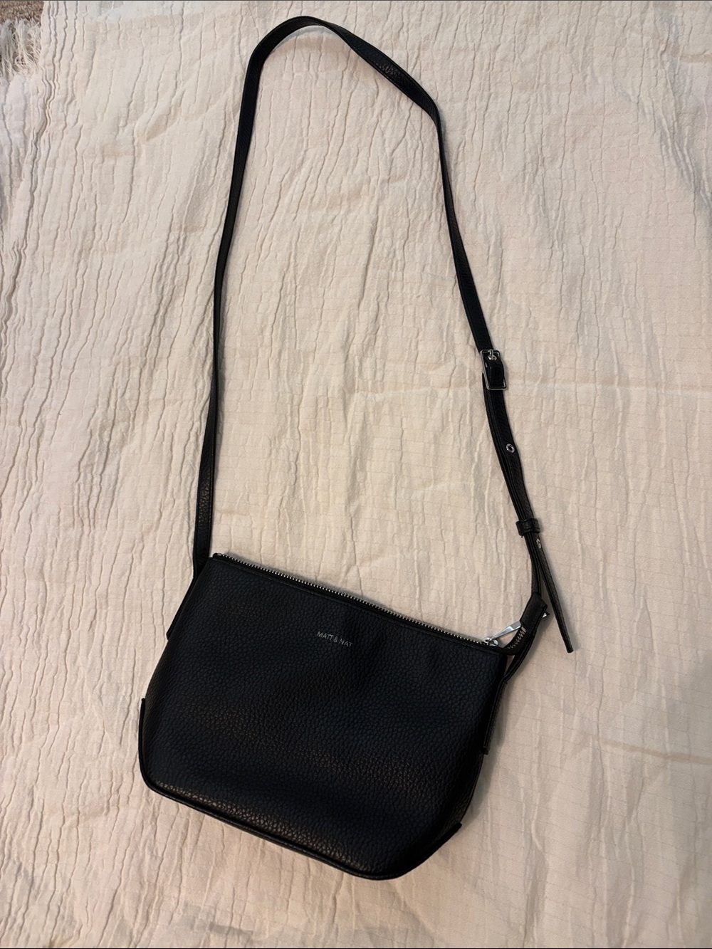 Matt & Nat Black Pebbled Crossbody Bag